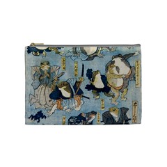 Famous Heroes Of The Kabuki Stage Played By Frogs  Cosmetic Bag (medium) by Sobalvarro