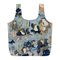 Famous Heroes Of The Kabuki Stage Played By Frogs  Full Print Recycle Bag (l) by Sobalvarro
