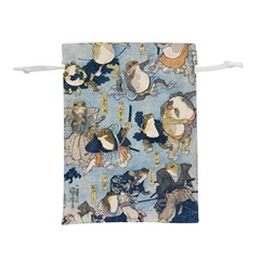 Famous Heroes Of The Kabuki Stage Played By Frogs  Lightweight Drawstring Pouch (m) by Sobalvarro