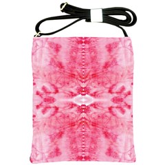 Pink Marbling Ornate Shoulder Sling Bag by kaleidomarblingart