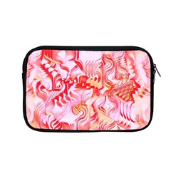 Cherry Blossom Cascades Abstract Floral Pattern Pink White  Apple Macbook Pro 13  Zipper Case by CrypticFragmentsDesign