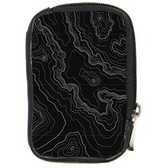 Black Topography Compact Camera Leather Case by goljakoff