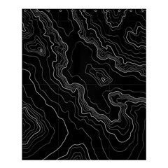 Black Topography Shower Curtain 60  X 72  (medium)  by goljakoff