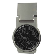 Black Topography Money Clips (round)  by goljakoff