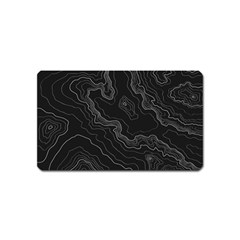 Black Topography Magnet (name Card) by goljakoff