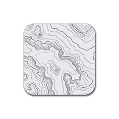 Topography Map Rubber Coaster (square)  by goljakoff