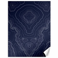 Blue Topography Canvas 36  X 48  by goljakoff
