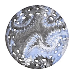 Celeste Grey Module Ornament (round Filigree) by kaleidomarblingart