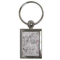 Silver Abstract Grunge Texture Print Key Chain (rectangle) by dflcprintsclothing