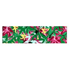 Floral-abstract Satin Scarf (oblong)