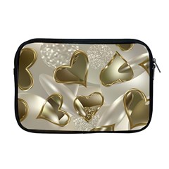   Golden Hearts Apple Macbook Pro 17  Zipper Case by Galinka