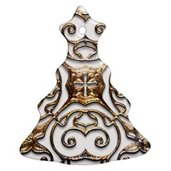 Gold Design Ornament (christmas Tree)  by LW323