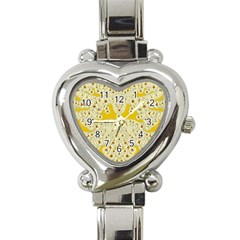 Sunshine Colors On Flowers In Peace Heart Italian Charm Watch by pepitasart