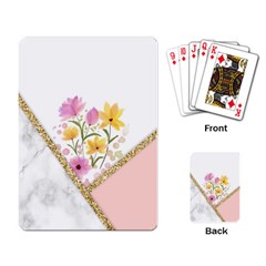Minimal Peach Gold Floral Marble A Playing Cards Single Design (rectangle) by gloriasanchez