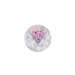 Minimal Pink Floral Marble A 1  Mini Magnets