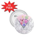 Minimal Pink Floral Marble A 1.75  Buttons (10 pack)