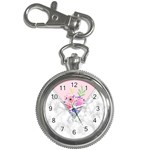 Minimal Pink Floral Marble A Key Chain Watches