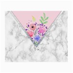 Minimal Pink Floral Marble A Small Glasses Cloth