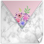Minimal Pink Floral Marble A Canvas 20  x 20 