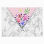 Minimal Pink Floral Marble A Large Glasses Cloth