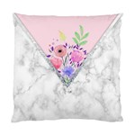 Minimal Pink Floral Marble A Standard Cushion Case (Two Sides)