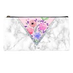 Minimal Pink Floral Marble A Pencil Case