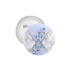 Minimal Silver Blue Marble Bouquet A 1 75  Buttons by gloriasanchez