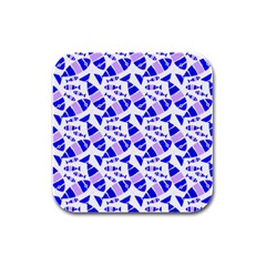 Fish-patern-color Rubber Square Coaster (4 Pack)  by alllovelyideas