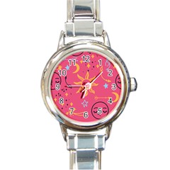 Pattern Mystic Color Round Italian Charm Watch by alllovelyideas