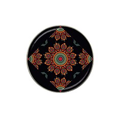 Colored Mandala Dark 2 Hat Clip Ball Marker (4 Pack)
