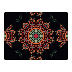 Colored Mandala Dark 2 Double Sided Flano Blanket (mini) 