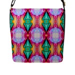 Colorful Abstract Painting E Flap Closure Messenger Bag (L)