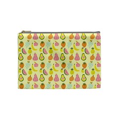 Tropical Fruits Pattern  Cosmetic Bag (medium) by gloriasanchez