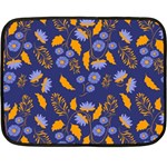 Folk floral art pattern. Flowers abstract surface design. Seamless pattern Double Sided Fleece Blanket (Mini) 