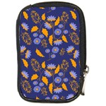 Folk floral art pattern. Flowers abstract surface design. Seamless pattern Compact Camera Leather Case