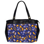 Folk floral art pattern. Flowers abstract surface design. Seamless pattern Oversize Office Handbag (2 Sides)