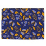 Folk floral art pattern. Flowers abstract surface design. Seamless pattern Cosmetic Bag (XXL)