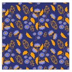 Folk floral art pattern. Flowers abstract surface design. Seamless pattern Large Satin Scarf (Square)