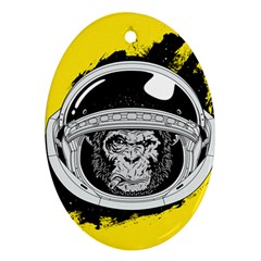 Spacemonkey Oval Ornament (two Sides) by goljakoff