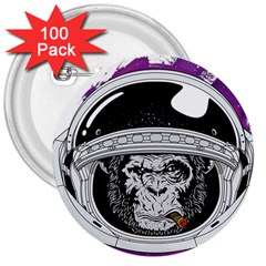 Spacemonkey 3  Buttons (100 Pack)  by goljakoff