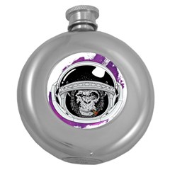 Spacemonkey Round Hip Flask (5 Oz) by goljakoff