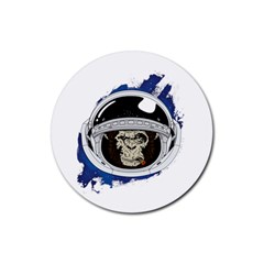Spacemonkey Rubber Round Coaster (4 Pack)  by goljakoff