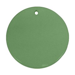 Dark Sea Green Round Ornament (two Sides) by FabChoice