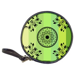 Green Grid Cute Flower Mandala Classic 20-cd Wallets