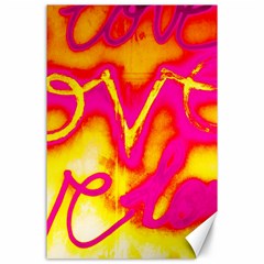 Pop Art Love Graffiti Canvas 24  X 36  by essentialimage365