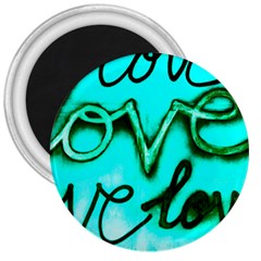  Graffiti Love 3  Magnets by essentialimage365