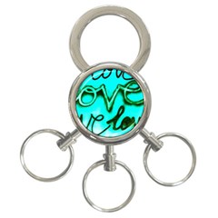  Graffiti Love 3-ring Key Chain by essentialimage365