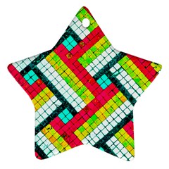 Pop Art Mosaic Ornament (star) by essentialimage365