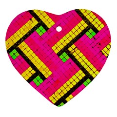 Pop Art Mosaic Ornament (heart) by essentialimage365
