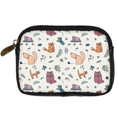 Funny Cats Digital Camera Leather Case by SychEva